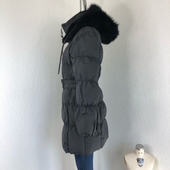 PRADA Down Puffer Belted Coat Raccoon Fur Hood Jacket - Picture 2 of 16